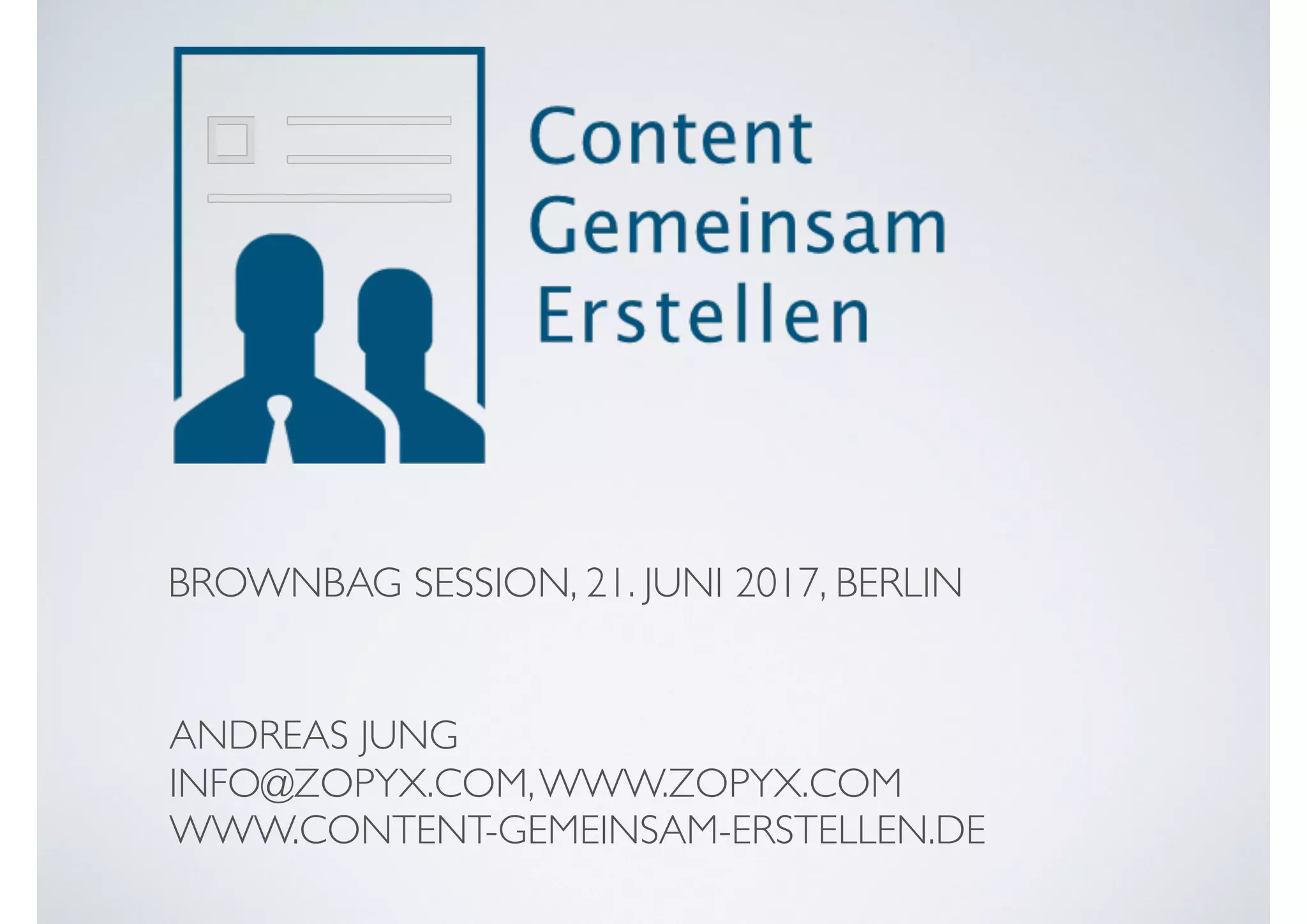 Slide 1 of 11 — Content Gemeinsam Erstellen: Integration Plone mit SMASHDOCs