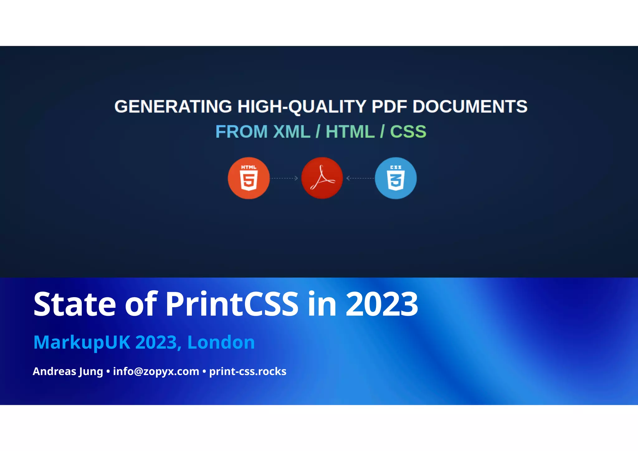 Slide 1 of 31 — State of PrintCSS - MarkupUK 2023.pdf